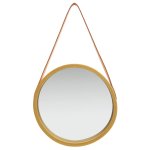 Vidaxl miroir mural avec sangle 40 cm doré Vidaxl miroir mural avec sangle 40 cm doré