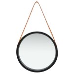 Vidaxl miroir mural avec sangle 40 cm noir Vidaxl miroir mural avec sangle 40 cm noir