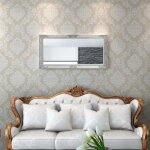 Vidaxl miroir mural style baroque 120 x 60 cm argent