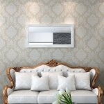 Vidaxl miroir mural style baroque 120 x 60 cm blanc