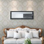 Vidaxl miroir mural style baroque 140 x 50 cm noir
