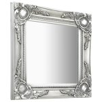 Vidaxl miroir mural style baroque 40x40 cm argent