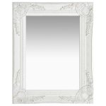 Vidaxl miroir mural style baroque 50x40 cm blanc