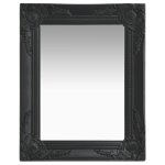 Vidaxl miroir mural style baroque 50x40 cm noir