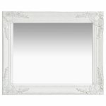 Vidaxl miroir mural style baroque 50x60 cm blanc