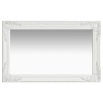 Vidaxl miroir mural style baroque 50x80 cm blanc Vidaxl miroir mural style baroque 50x80 cm blanc