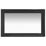 Vidaxl miroir mural style baroque 50x80 cm noir