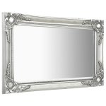Vidaxl miroir mural style baroque 60x40 cm argent