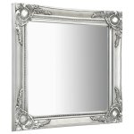 Vidaxl miroir mural style baroque 60x60 cm argent