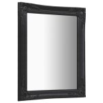 Vidaxl miroir mural style baroque 60x80 cm noir
