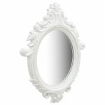 Vidaxl miroir mural style chteau 56x76 cm blanc