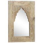 Vidaxl miroir peint à la main 40x55 cm bois de manguier solide Vidaxl miroir peint à la main 40x55 cm bois de manguier solide