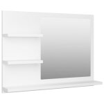 Vidaxl miroir de salle de bain blanc 60x10, 5x45 cm agglomr