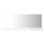 Vidaxl miroir de salle de bain blanc brillant 90x10, 5x37 cm aggloméré Vidaxl miroir de salle de bain blanc brillant 90x10, 5x37 cm aggloméré