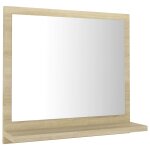 Vidaxl miroir de salle de bain blanc et ch�ne sonoma 40x10, 5x37 cm
