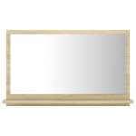 Vidaxl miroir de salle de bain chne sonoma 60x10, 5x37 cm agglomr