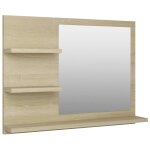 Vidaxl miroir de salle de bain ch�ne sonoma 60x10, 5x45 cm agglom�r�