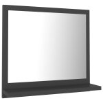 Vidaxl miroir de salle de bain gris 40x10, 5x37 cm agglom�r�