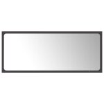 Vidaxl miroir de salle de bain gris 90x1, 5x37 cm agglom�r�
