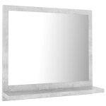 Vidaxl miroir de salle de bain gris bton 40x10, 5x37 cm agglomr
