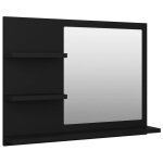 Vidaxl miroir de salle de bain noir 60x10, 5x45 cm agglom�r�