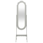 Vidaxl miroir sur pied gris 46x48x164 cm