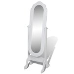 Vidaxl miroir sur pied rglable blanc