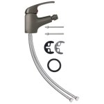 Vidaxl mitigeur de bidet de salle de bain gris 13x12 cm