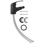 Vidaxl mitigeur de bidet de salle de bain noir 13x12 cm
