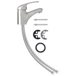 Vidaxl mitigeur de lavabo argent 13x10 cm