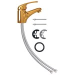 Vidaxl mitigeur de lavabo dor 13x10 cm