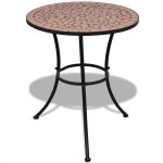 Vidaxl mobilier de bistro 3 pcs carreaux cramiques terre cuite