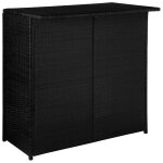 Vidaxl mobilier de bistro 3 pcs avec coussins résine tressée noir Vidaxl mobilier de bistro 3 pcs avec coussins résine tressée noir