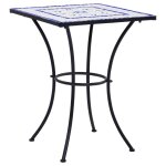 Vidaxl mobilier de bistro 3 pcs mosaque carreau cramique bleu blanc