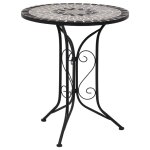 Vidaxl mobilier de bistro 3 pcs mosaque carreaux cramiques gris