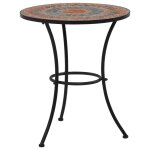 Vidaxl mobilier de bistro 3 pcs mosaque carreau cramique orange / gris