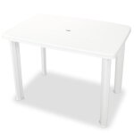 Vidaxl mobilier de bistro 3 pcs plastique blanc