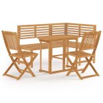 Vidaxl mobilier de bistro 4 pcs bois d'acacia solide