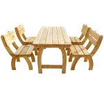 Vidaxl mobilier  dner d'extrieur 5 pcs pinde imprgne