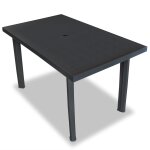 Vidaxl mobilier  dner d'extrieur 5 pcs plastique anthracite