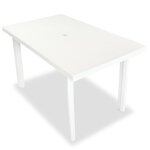 Vidaxl mobilier  dner d'extrieur 5 pcs plastique blanc