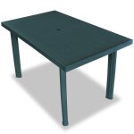 Vidaxl mobilier  dner d'extrieur 5 pcs plastique vert