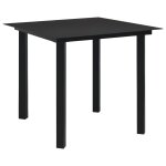 Vidaxl mobilier  dner d'extrieur 5 pcs rotin pvc noir