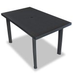 Vidaxl mobilier  dner d'extrieur 7 pcs plastique anthracite
