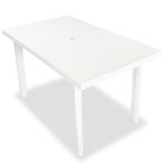 Vidaxl mobilier  dner d'extrieur 7 pcs plastique blanc
