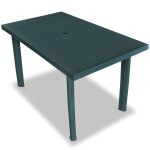 Vidaxl mobilier  dner d'extrieur 7 pcs plastique vert