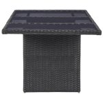 Vidaxl mobilier  dner d'extrieur 7 pcs rsine tresse noir