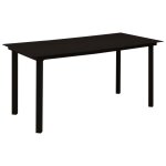 Vidaxl mobilier  dner d'extrieur 7 pcs rotin pvc noir