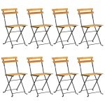 Vidaxl mobilier  dner d'extrieur pliable 9 pcs bois d'acacia solide