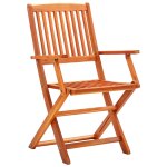 Vidaxl mobilier � d�ner d'ext�rieur pliable 9 pcs bois d'eucalyptus